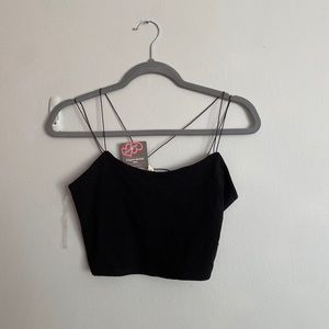 Lace black tank top